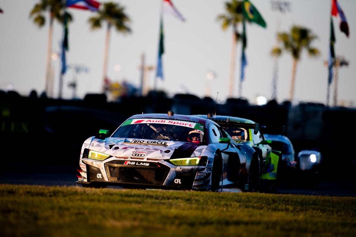 January 25-26, 2020. IMSA Weathertech Series. Rolex Daytona 24hr. #88 WRT Speedstar Audi Sport Audi R8 LMS GT3, GTD: Mirko Bortolotti, Rolf Ineichen, Daniel Morad, Dries Vanthoor